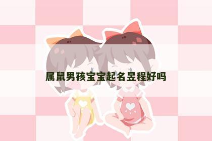 属鼠男孩宝宝起名昱程好吗