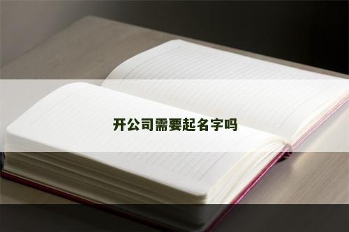 开公司需要起名字吗