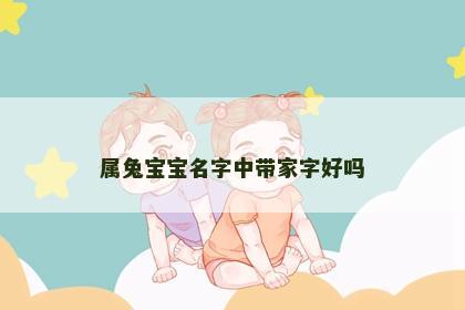 属兔宝宝名字中带家字好吗