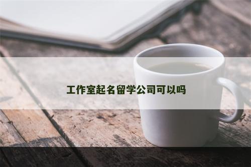 工作室起名留学公司可以吗